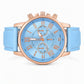 🌸 JETZT 50% RABATT! 🌸Elegante Damen-Quarzuhr mit Lederarmband und Drei-Augen-Zifferblatt