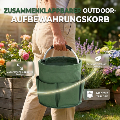 🧺 50% RABATT !🌿 Tragbarer & faltbarer Gartenkorb – praktischer Aufbewahrungskorb für Gartenwerkzeug, Outdoor & Ernte